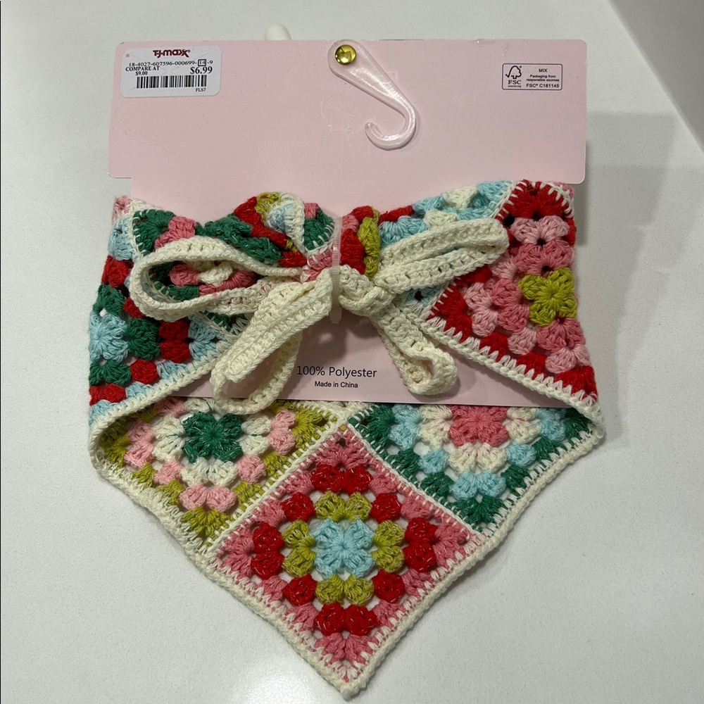 T.J.Maxx Multicolor Crochet Scarf - Picture 2 of 2